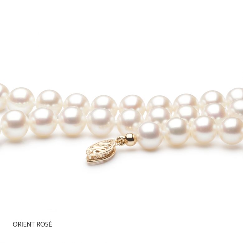 Collier mariage I Perle de culture d'eau douce blanche I 6.5/7mm, AAA - 2