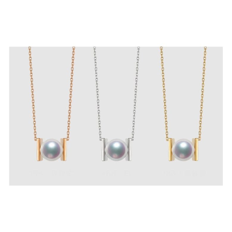 Pendentif Otohiko. Sobre, Moderne et Élégant. Or jaune et Perle Akoya I Gemperles - 5
