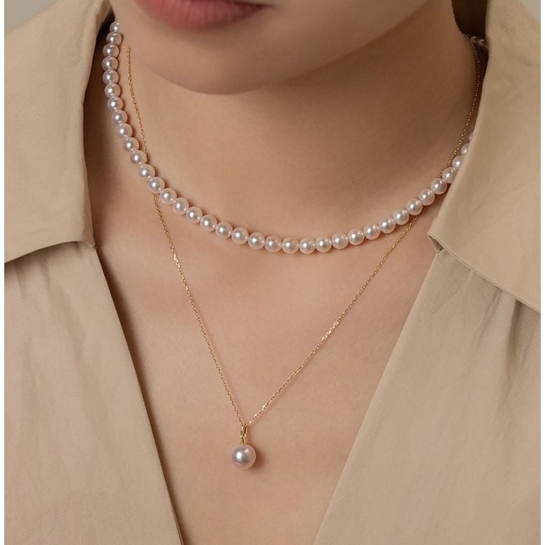 Collier de perles Akoya du Japon - 5.5/6mm - AAA - 6