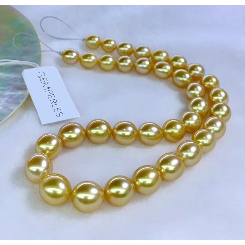 Collier de perles d'Australie Néfertiti - 9/12mm - AA+ - 1