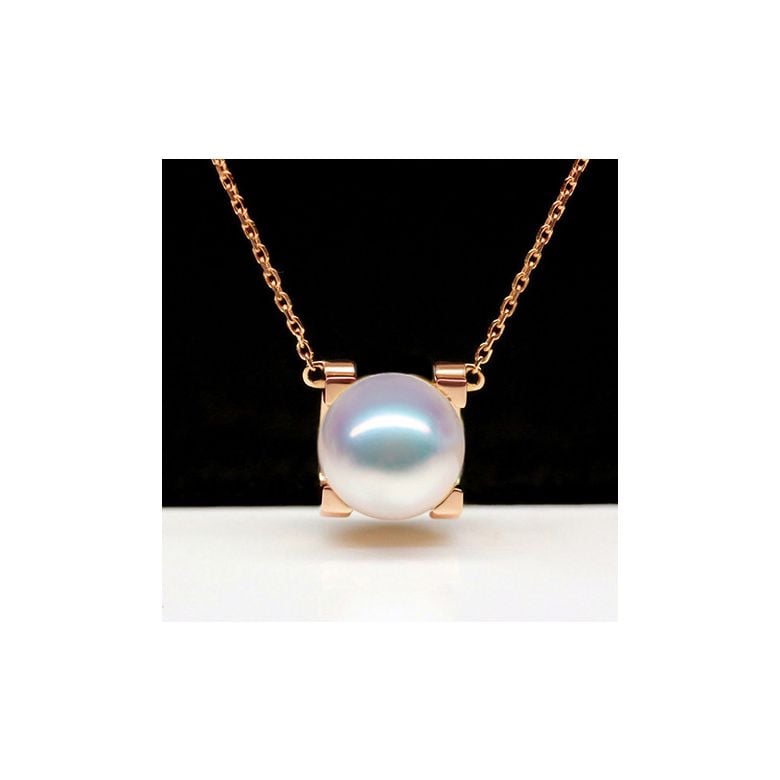 Pendentif Morita. Perles Akoya Japon et Or rose 18cts - 1