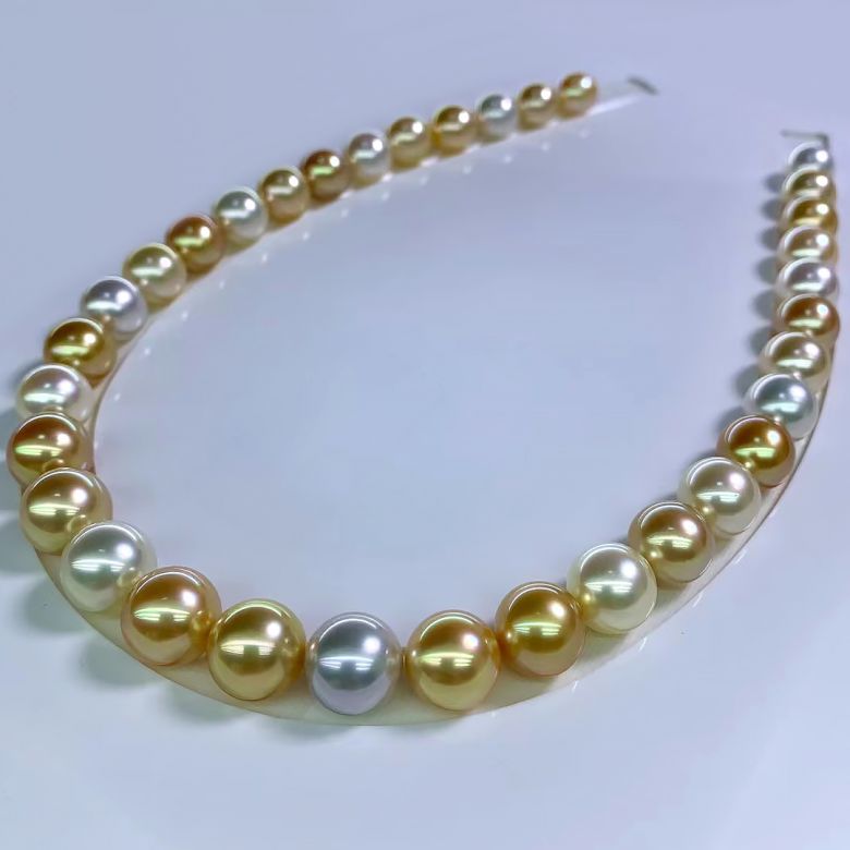 Collier perles des mers du sud multicolores - 11/13mm - AAA - 3