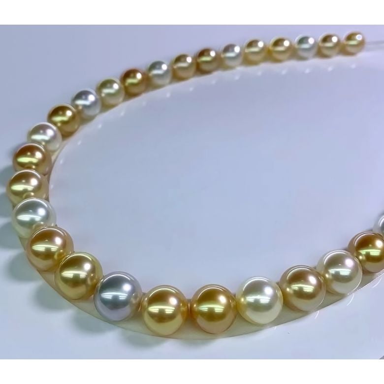 Collier perles des mers du sud multicolores - 11/13mm - AAA - 4