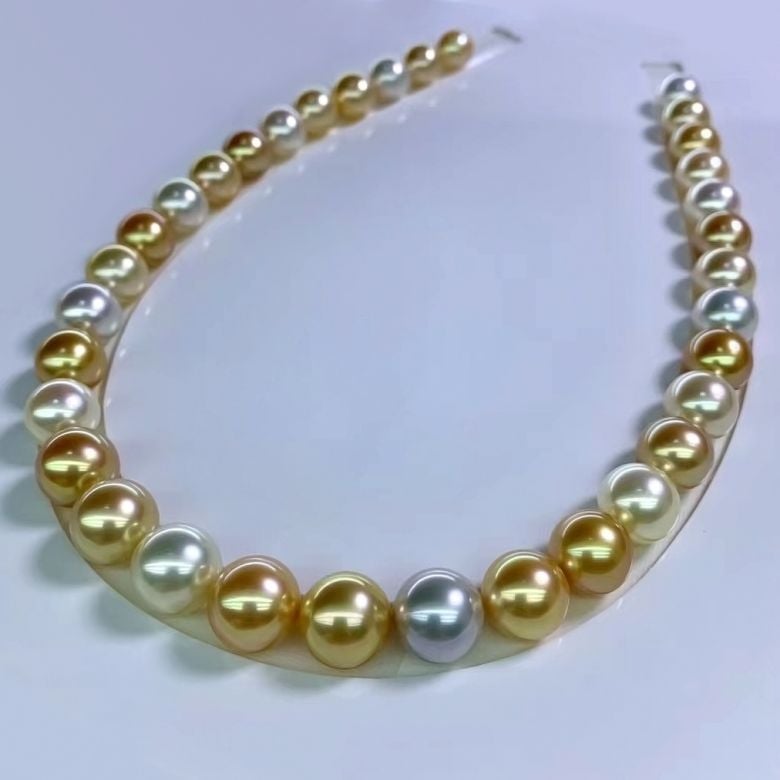 Collier perles des mers du sud multicolores - 11/13mm - AAA - 2