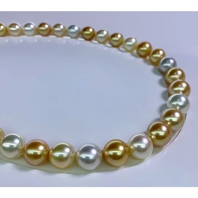 Collier perles des mers du sud multicolores - 11/13mm - AAA - 6
