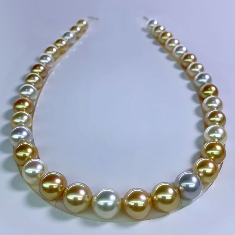 Collier perles des mers du sud multicolores - 11/13mm - AAA - 1