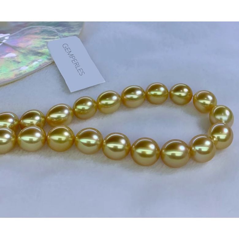 Collier de perles d'Australie Néfertiti - 9/12mm - AA+ - 4