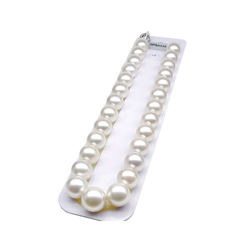 Collier Marie Antoinette Haute joaillerie. Perles d'Australie blanches 15/17mm - 1