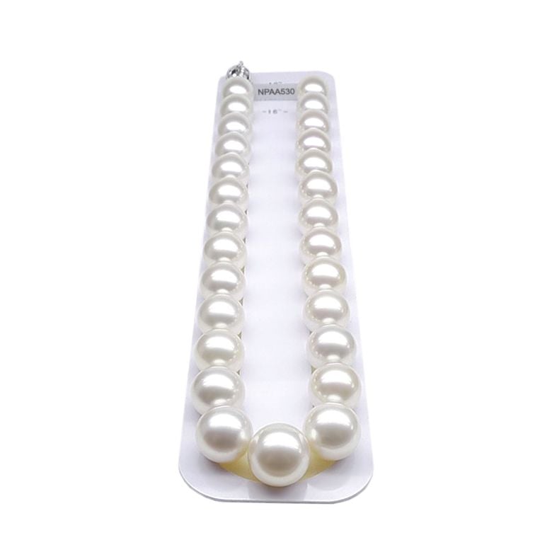 Collier Marie Antoinette Haute joaillerie. Perles d'Australie blanches 15/17mm - 4