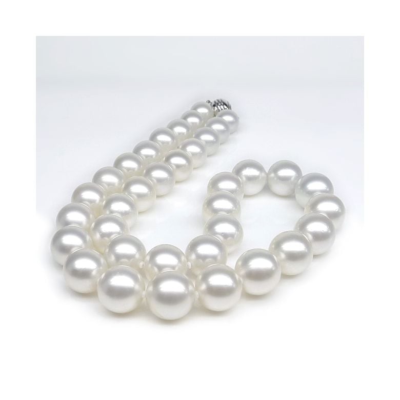 Collier de perles d'Australie blanches - Perle mers du sud 10/12mm - 2