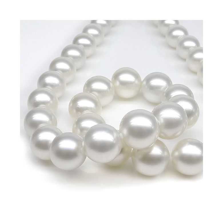 Collier de perles d'Australie blanches - Perle mers du sud 10/12mm - 4