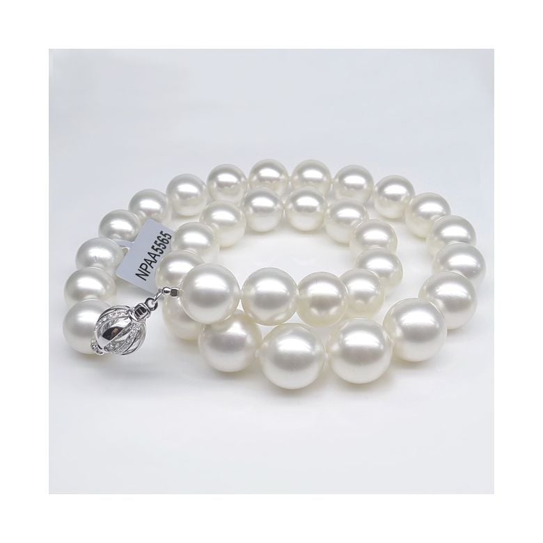 Collier perles des mers du sud blanches - Perle Australie 12/14mm - 1