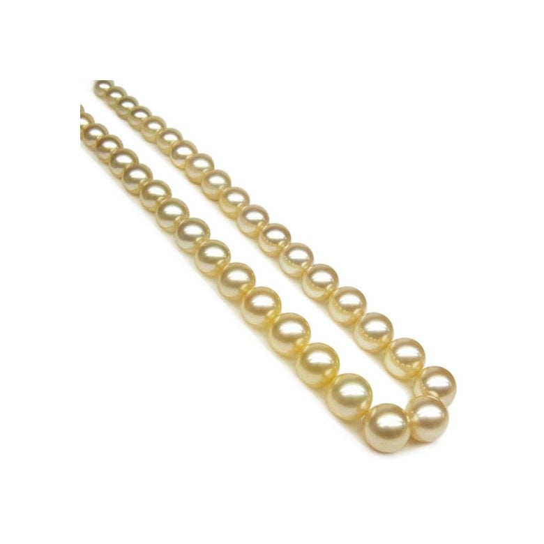 Collier perles d'Australie dorées - 9/11mm - AAA - 1