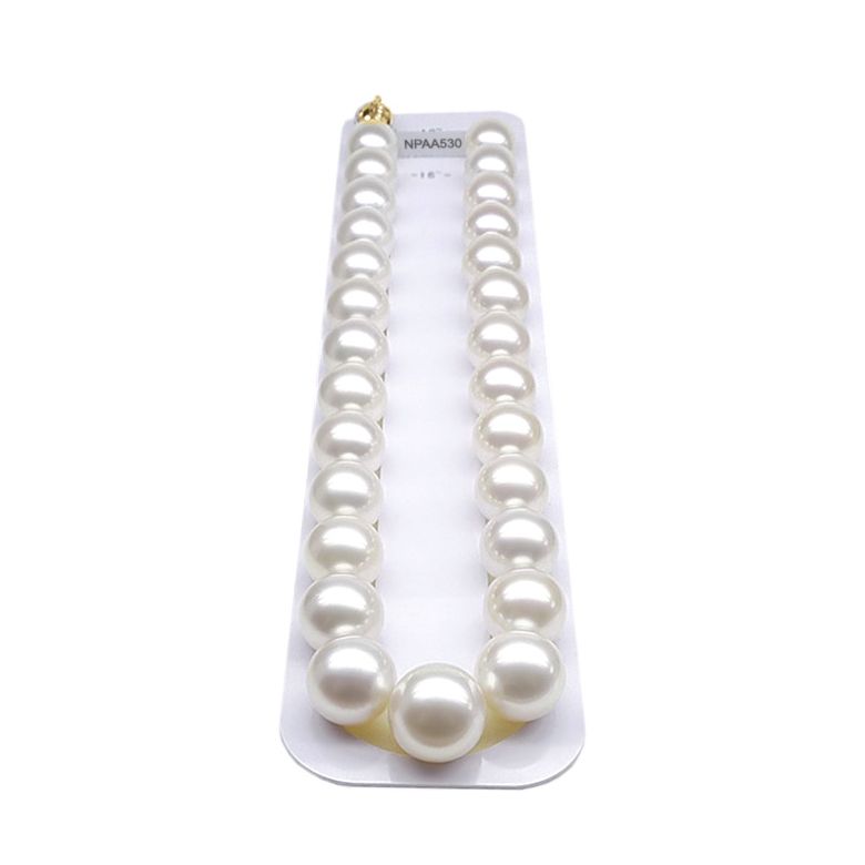 Collier Marie Antoinette Haute joaillerie. Perles d'Australie blanches 15/17mm or jaune - 4