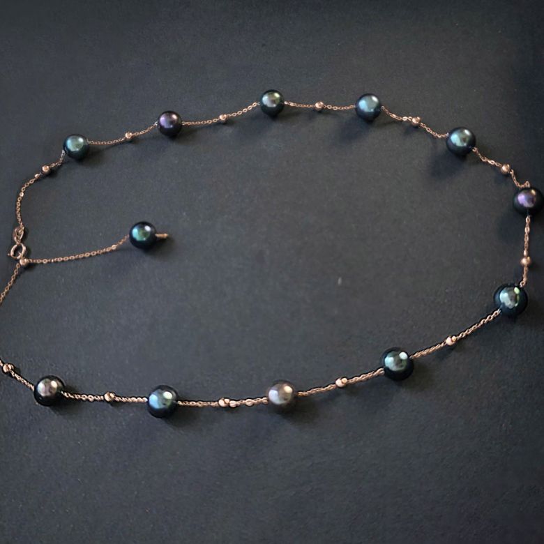 Collier Solstice IV or rose - 1