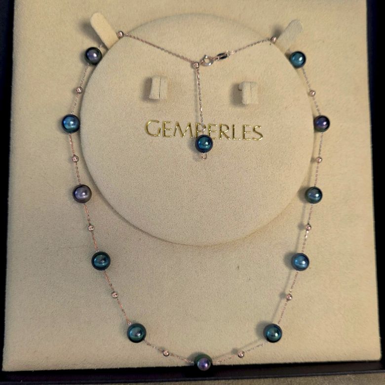 Collier Solstice IV or rose - 4