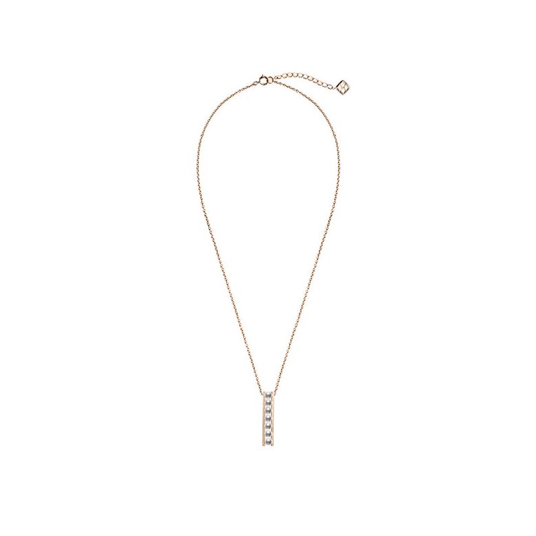 Pendentif 9 perles Akoya et or rose. Disposition rail. Tsukushi - 4