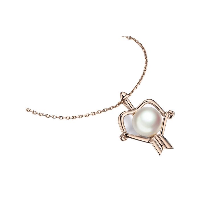 Pendentif Zodiaque. Perle Akoya, Or rose 18cts - 3