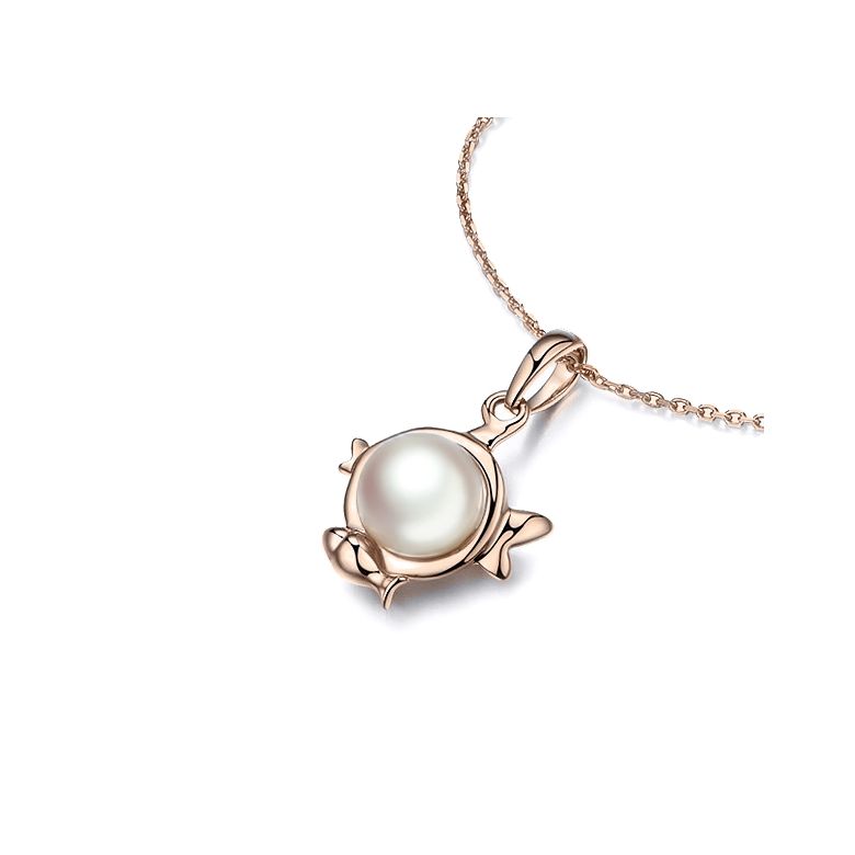 Pendentif Zodiaque. Perle Akoya, Or rose 18cts - 10