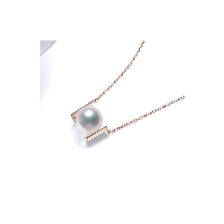 Pendentif Otohiko. Une Création Originale avec sa perle Akoya I Gemperles or rose - 4