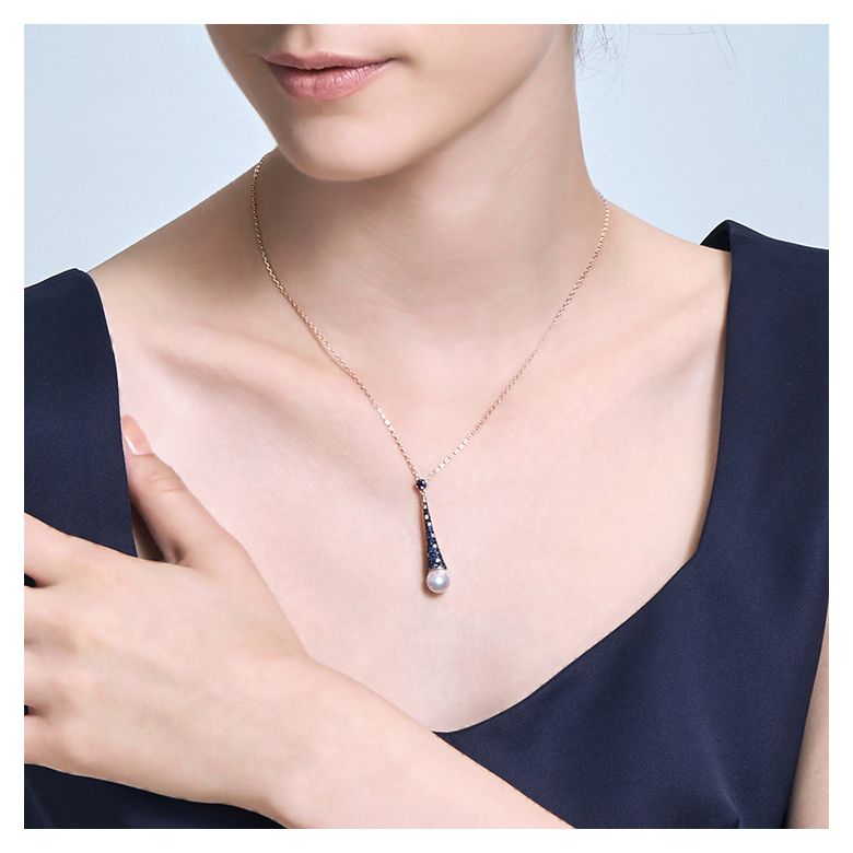 Pendentif Merlin l'Enchanteur or rose - 2