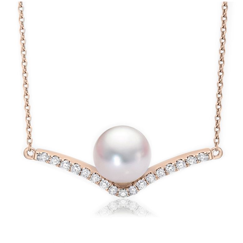 Pendentif Réflexion 4 or rose - 1