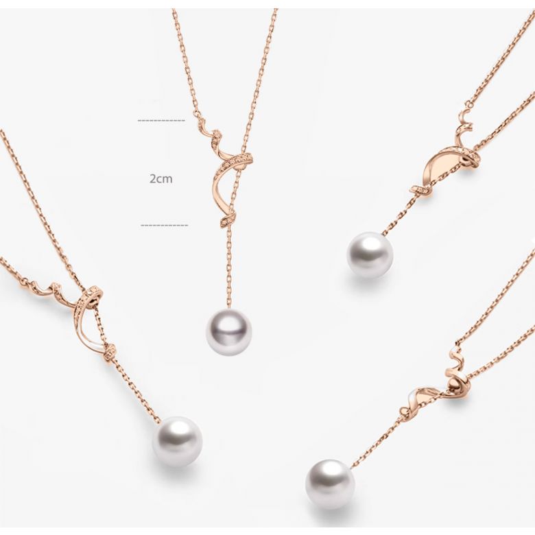 Ondine pendentif or rose - 1