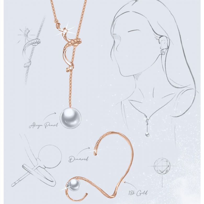 Ondine pendentif or rose - 5