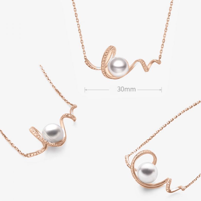 Ondine pendentif or rose - 4