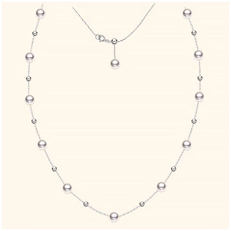 Collier Solstice or blanc - 1