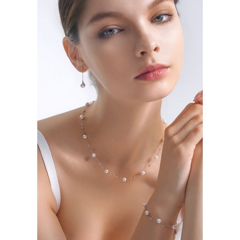 Collier Solstice or blanc - 2