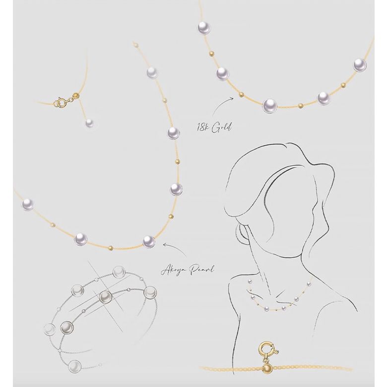 Collier Solstice or blanc - 5