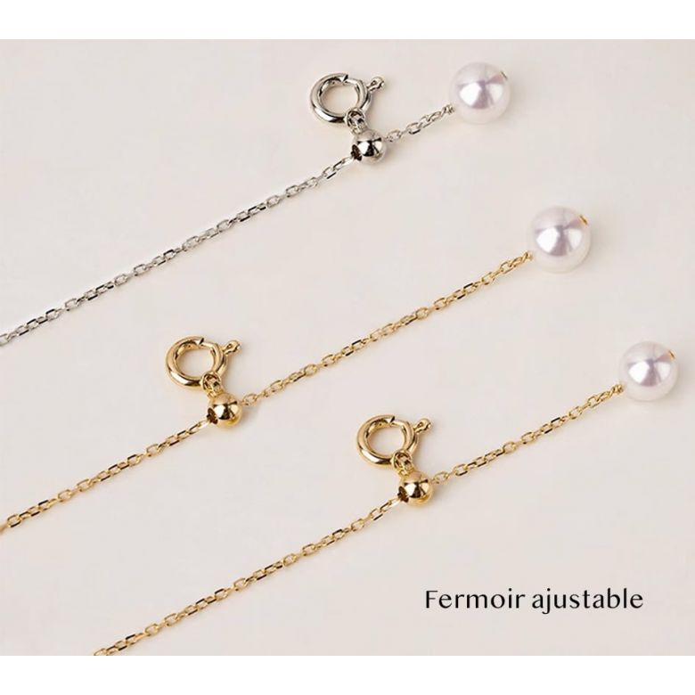 Collier Solstice or blanc - 6