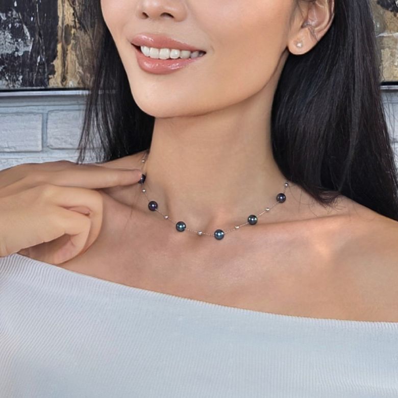 Collier Solstice IV or blanc - 2