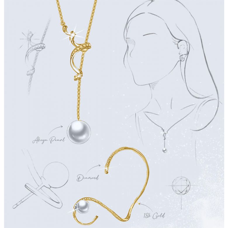 Ondine pendentif or jaune - 5