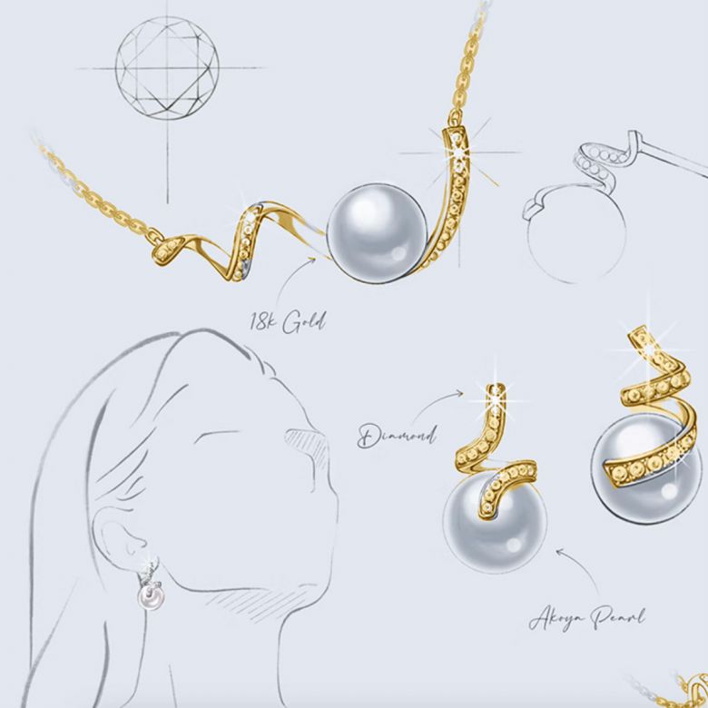 Ondine pendentif or jaune - 6