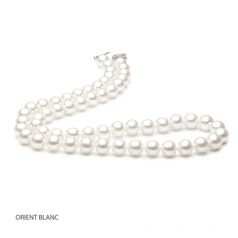 Collier mariage I Perle de culture d'eau douce blanche I 6.5/7mm, AAA or blanc - 3