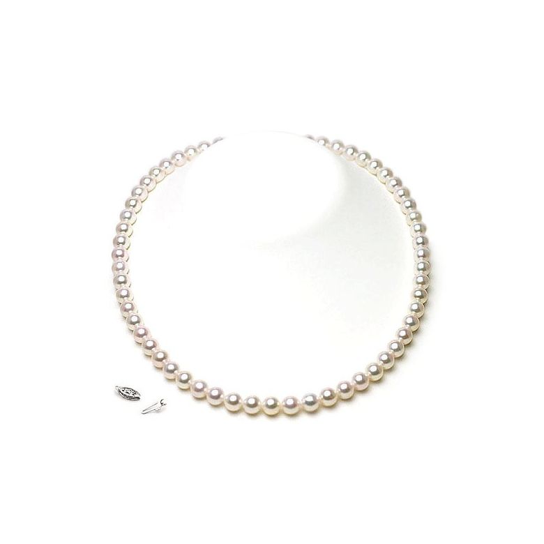 Collier Mistinguett I Perle de culture 7/7.5mm, AAA I Gemperles or blanc - 7