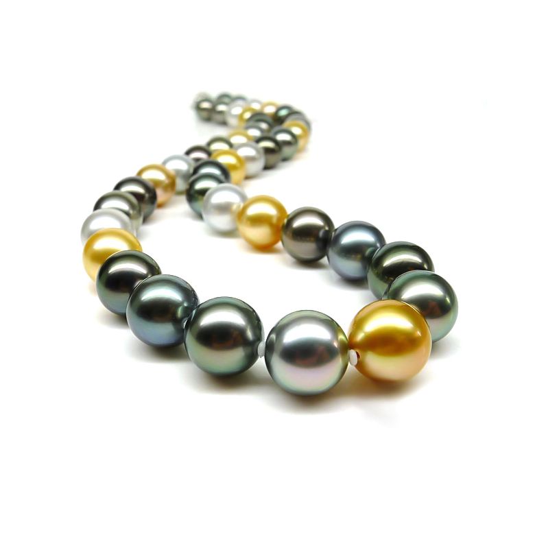 Collier perles multicolores des mers du sud - 9/10.5mm - AAA - 4