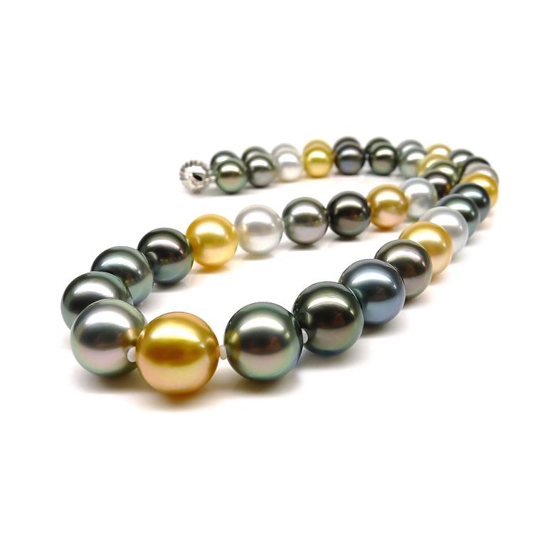 Collier perles multicolores des mers du sud - 9/10.5mm - AAA - 3