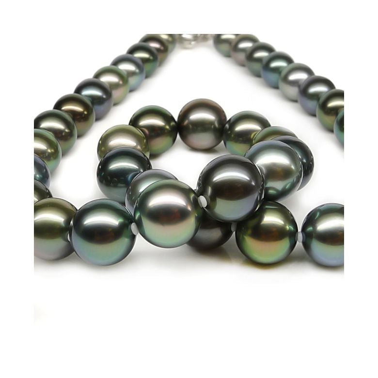 Collier perles de Tahiti multi couleurs - Perle polynésienne - 2