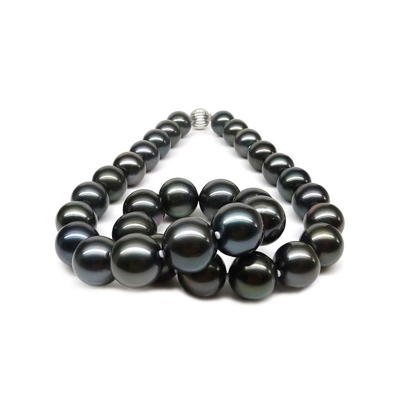 Collier en perles noires de Tahiti - 12/14mm, AAB - 1