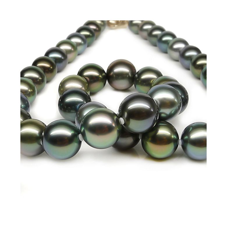 Collier perles de Tahiti multi couleurs - Perle polynésienne or jaune - 2