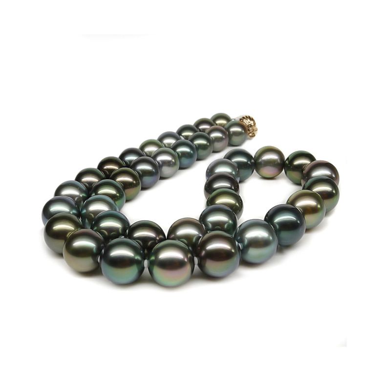 Collier perles de Tahiti multi couleurs - Perle polynésienne or jaune - 4
