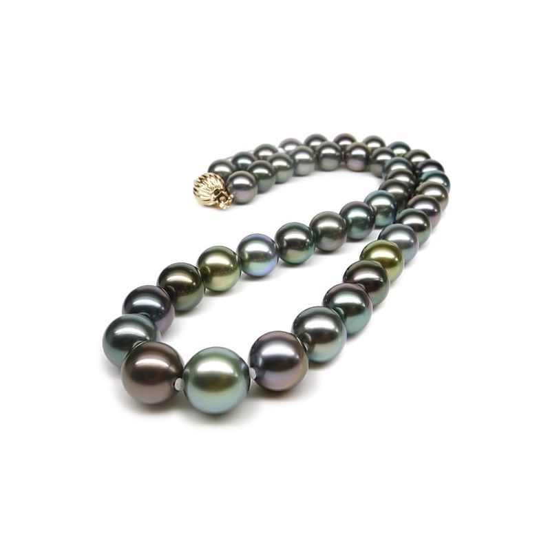 Collier en perles de culture des Tahiti - 9/11mm or jaune - 2