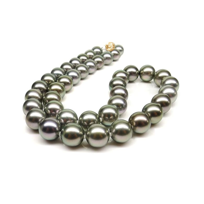 Collier en perles de culture bronzes de Tahiti or jaune - 1