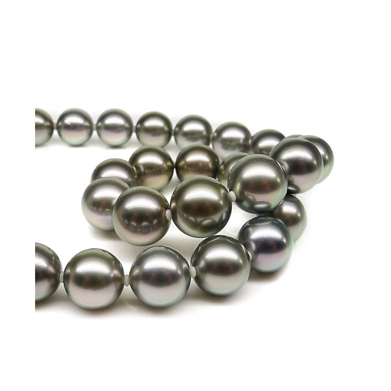Collier en perles de culture bronzes de Tahiti or jaune - 4
