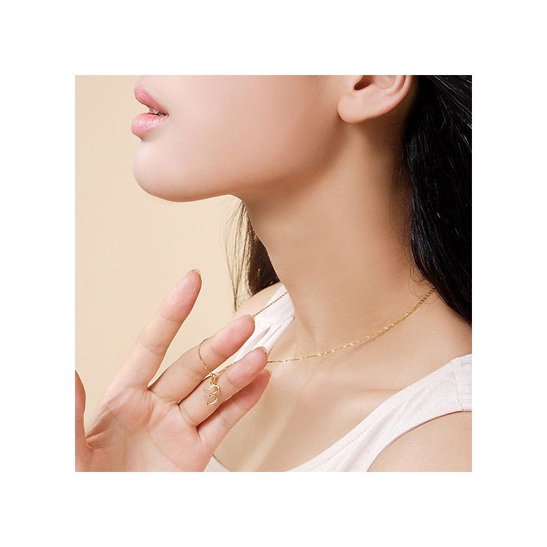 Pendentif chiffre 3 - Or jaune 18cts - Diamants 0.065ct - 2