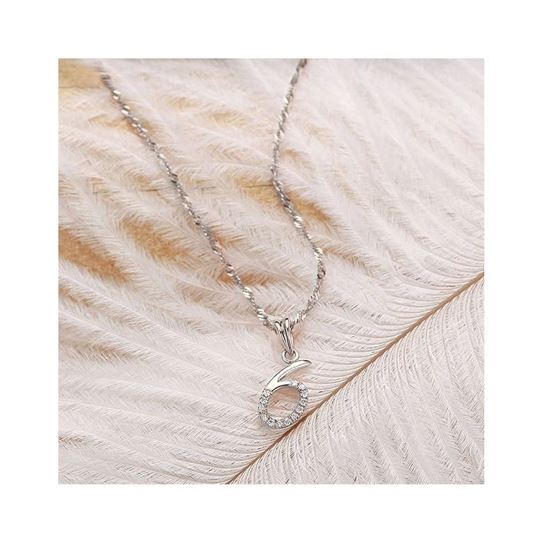 Pendentif chiffre 6 - Or blanc 18cts et diamants 0.065ct - 3