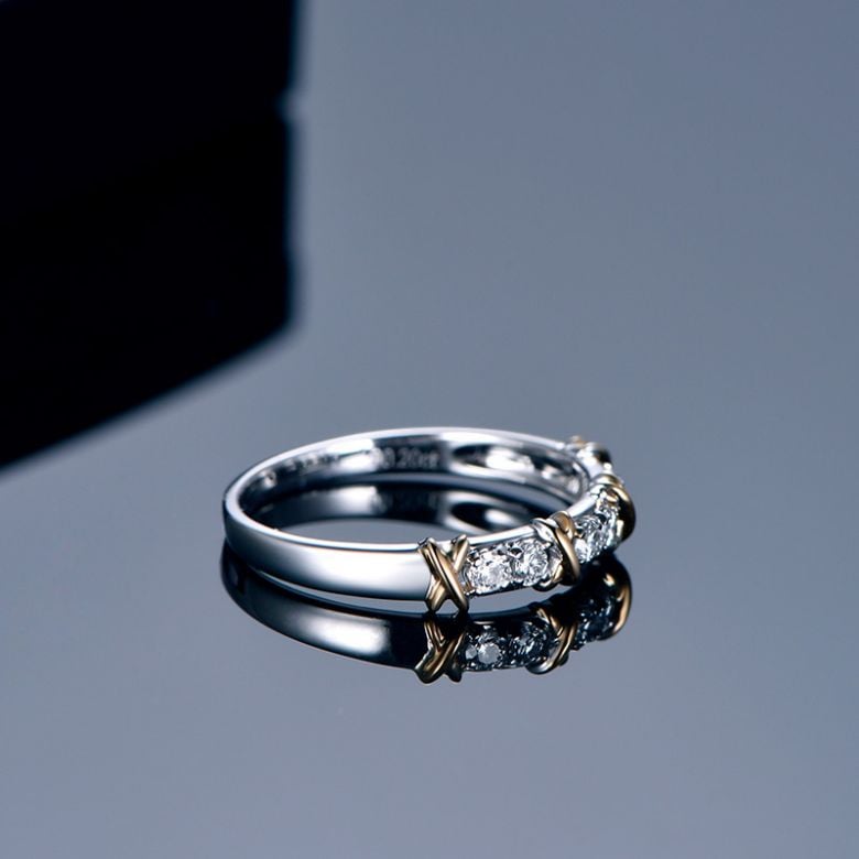 Bague X MODE - 2 ors Diamants - 5